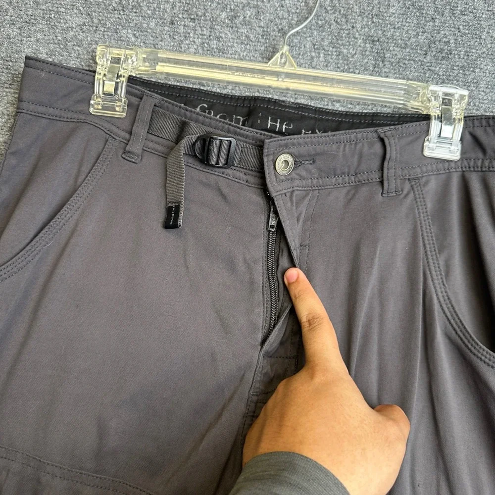 Prana Zion Cargo Pants Mens 30 Gray Hiking Outdoor Climbing Stretch